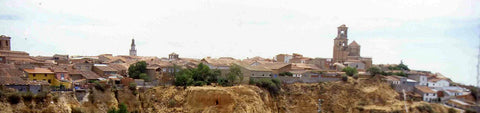 Panoramisch uitzicht op de historische stad Toro boven het landschap aan de Duero