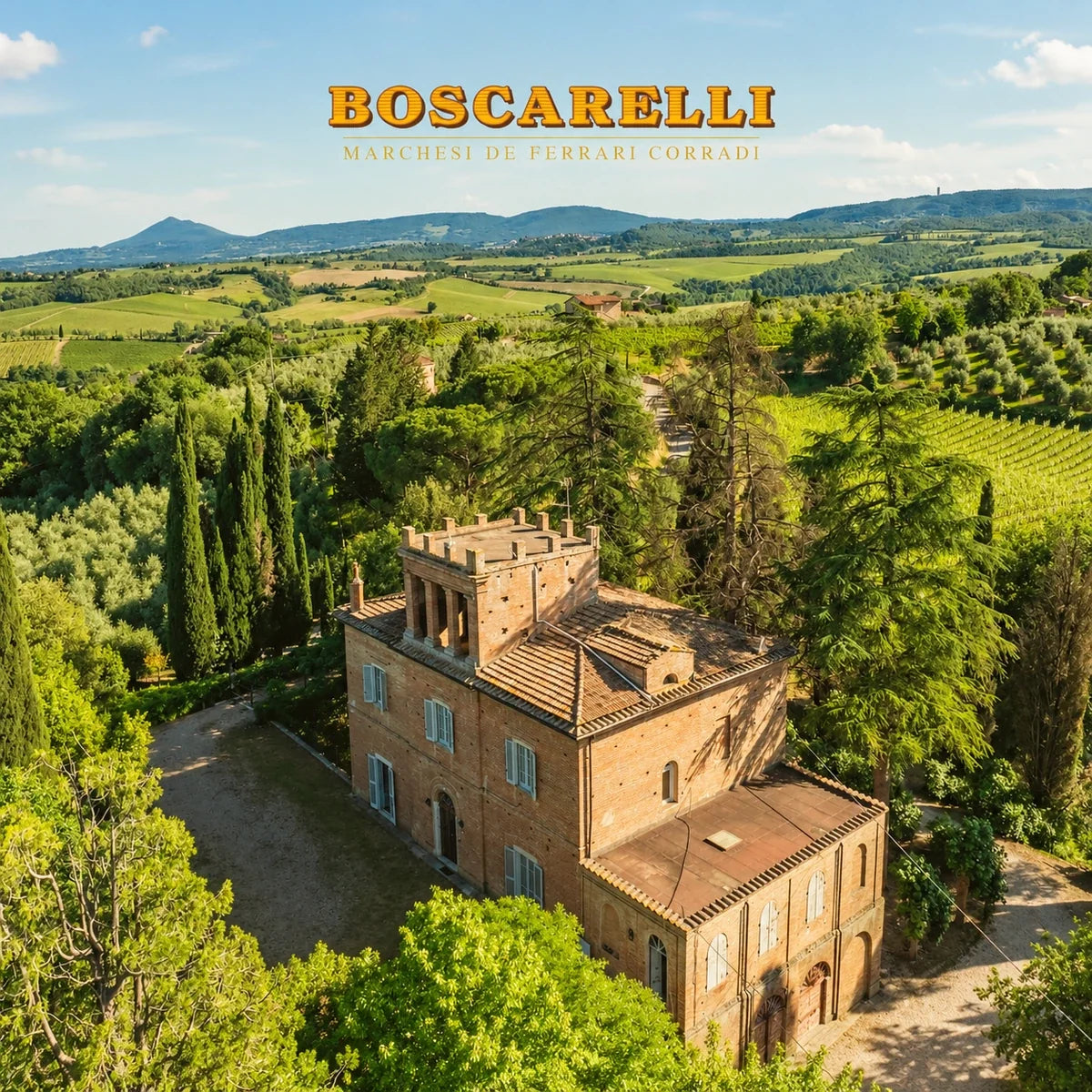 Boscarelli, sfeerfoto met logo