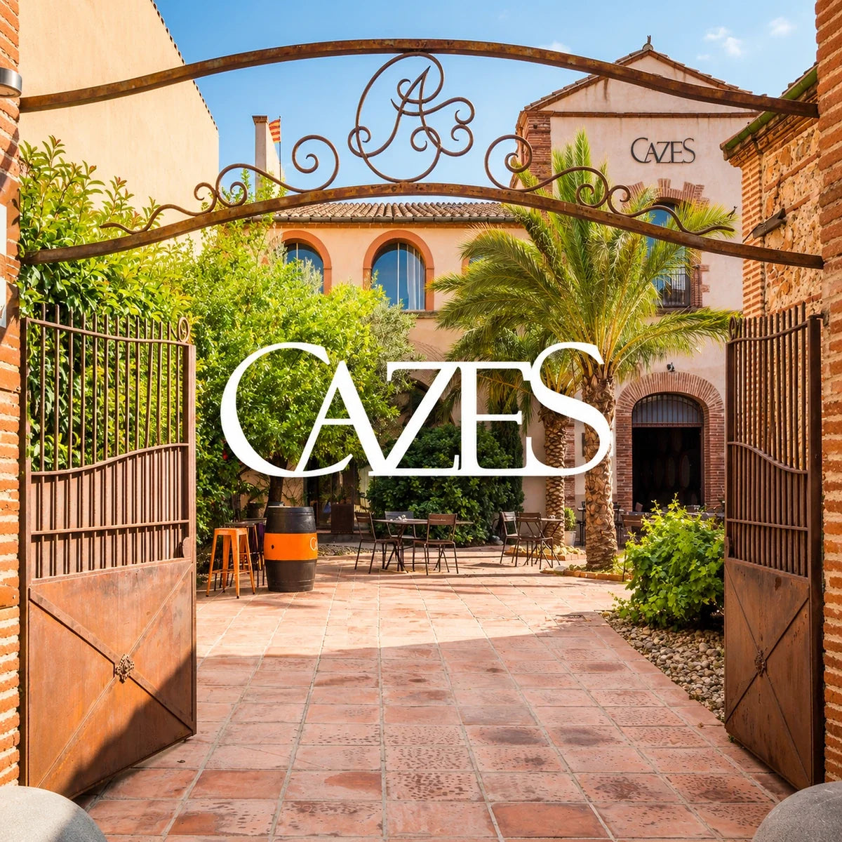 Domaine Cazes, sfeerfoto met logo
