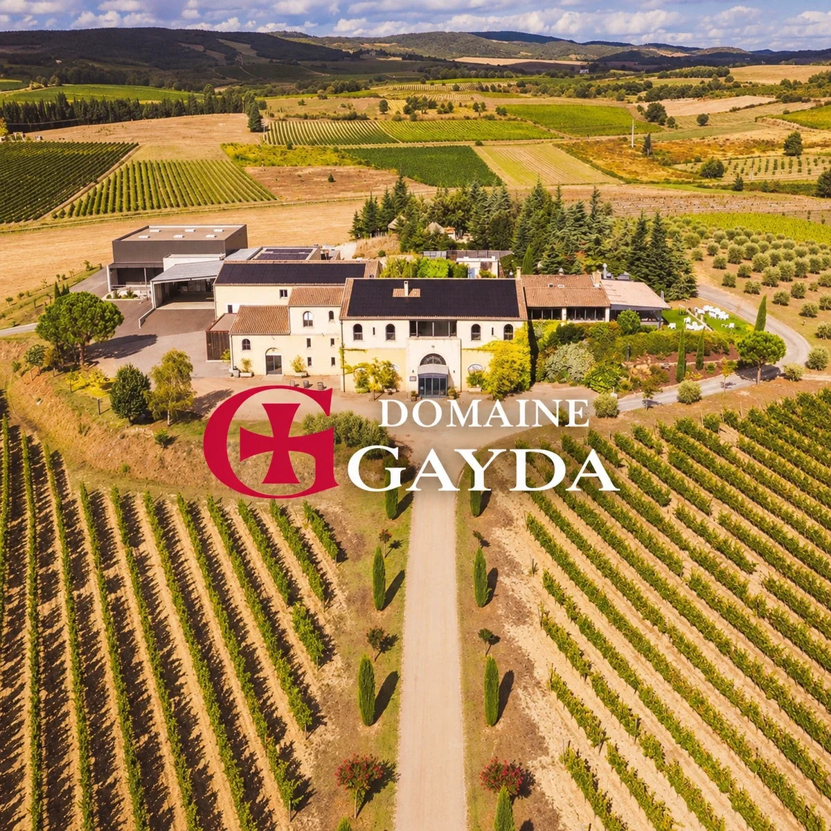 Domaine Gayda, sfeerfoto met logo
