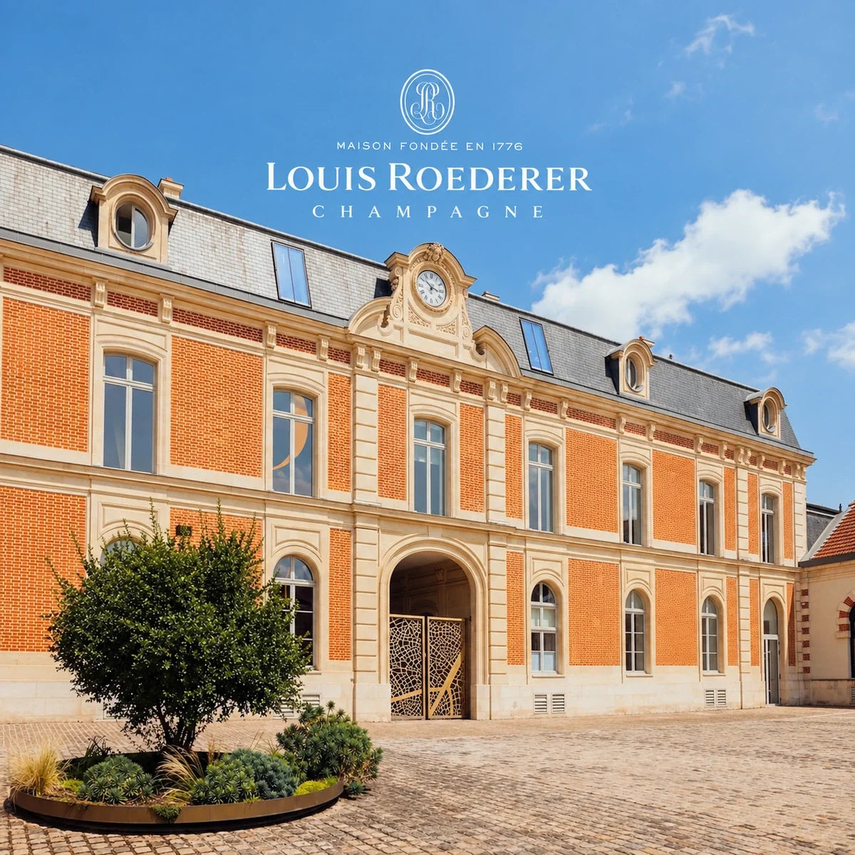 Louis Roederer, sfeerfoto met logo