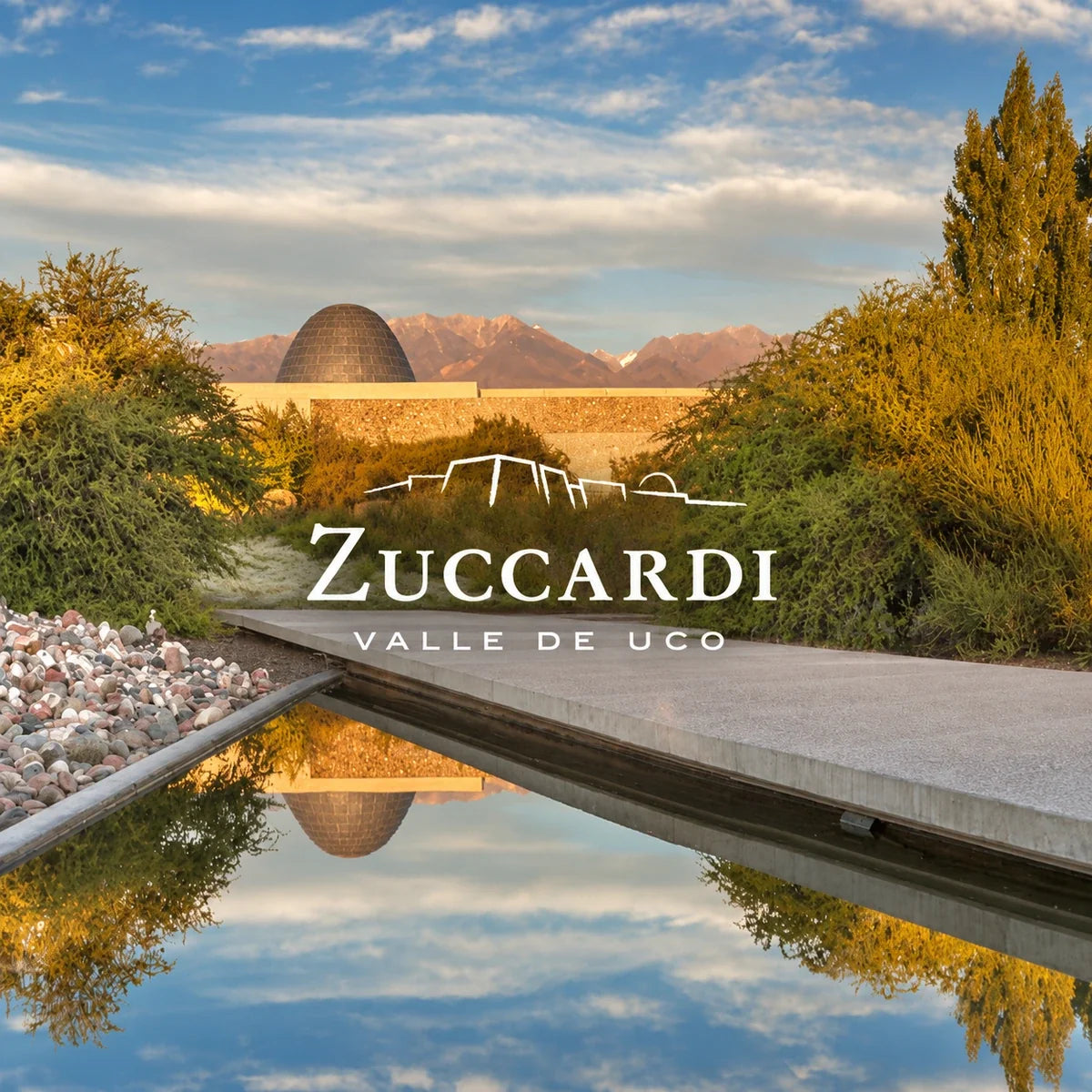 Zuccardi Argentinie, sfeerfoto met logo