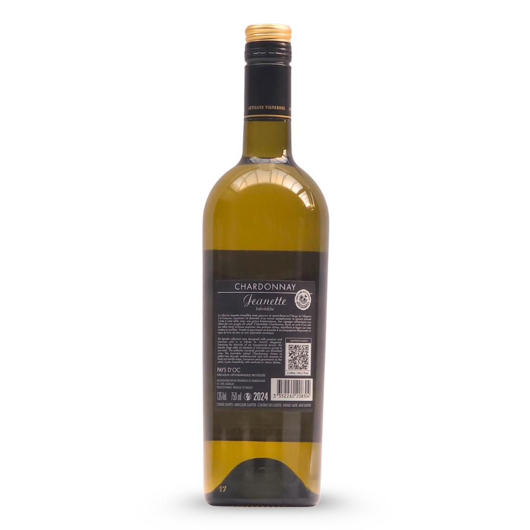 Jeanette Inevitable Chardonnay Reserve achterkant