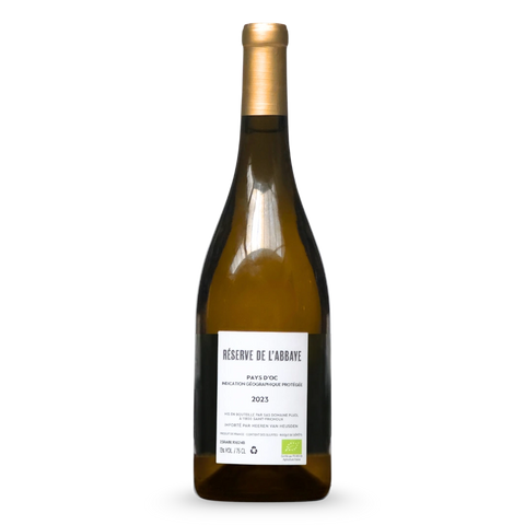 Réserve de l'Abbaye Chardonnay achterkant label