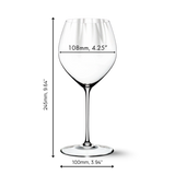 Riedel Performance Oaked Chardonnay dimensions
