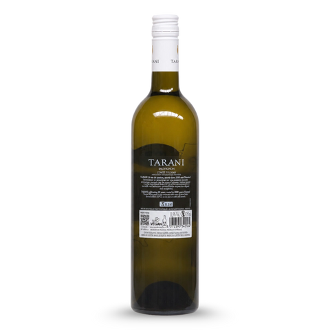 Tarani Sauvignon - achterkant label