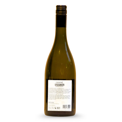 Fruit & Wood Grande Reserve Viognier achterkant label