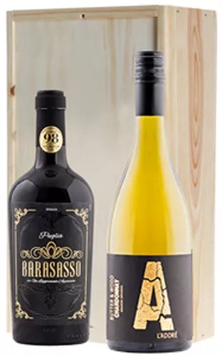 Twee Toppers in een Luxe Wijnkistje