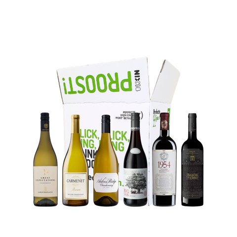 Wijnpakket - Houtgelagerd - 6 flessen