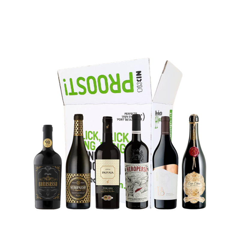 Wijnpakket - Rode Italiaanse Wijn - 6 flessen